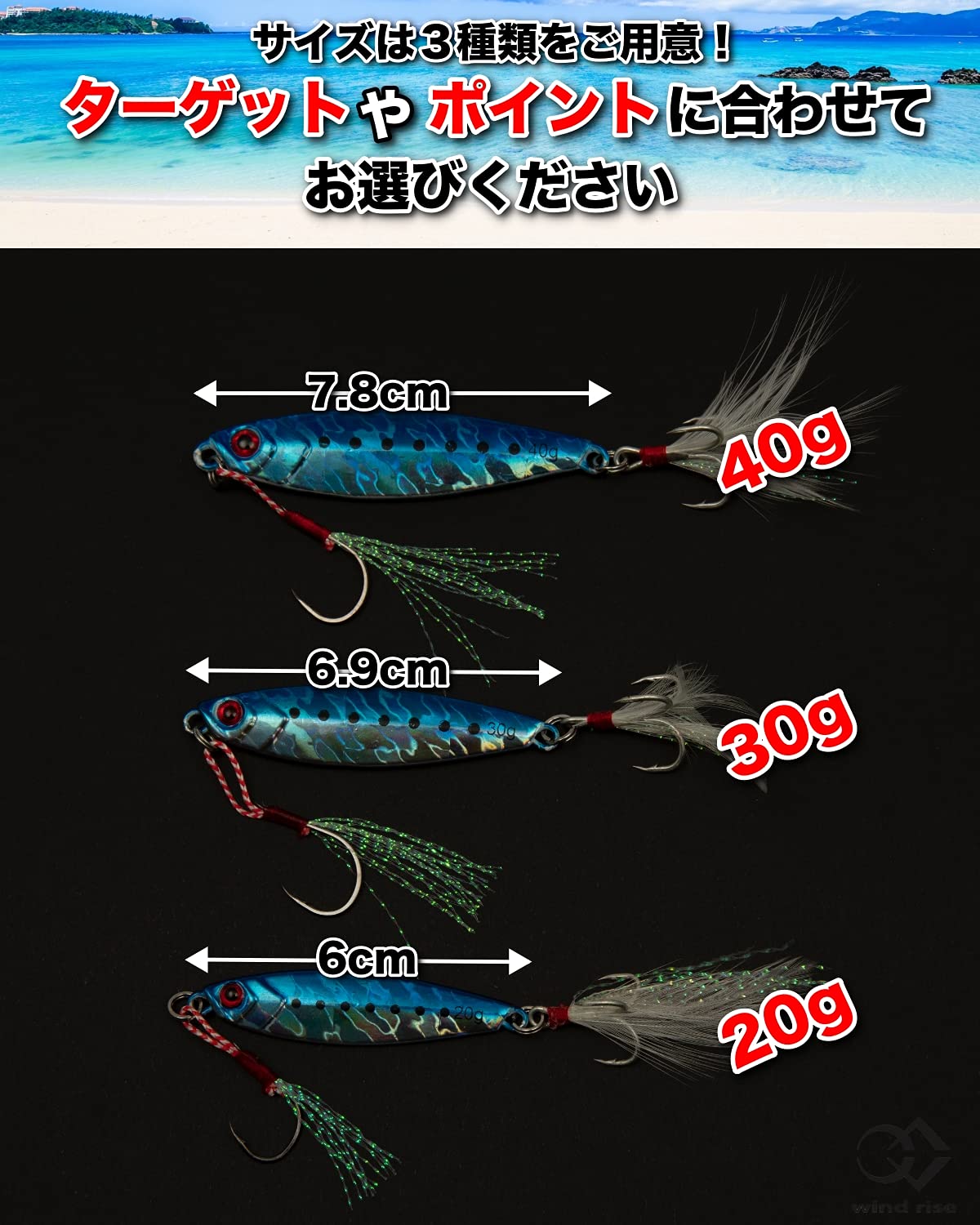 Amazon.co.jp: wind rise メタルジグ セット 5個セット ケース